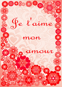 Fleurs et coeurs pour dire je t'aime